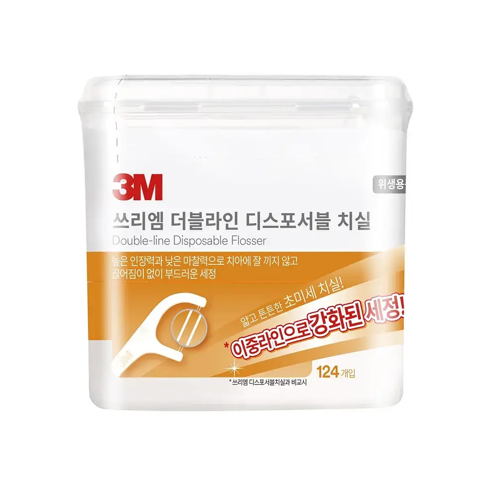 [NEW] 3M 더블라인 치실 무향 (124입) 알뜰팩